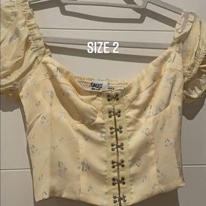 yellow crop top